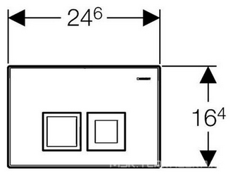 Клавиша двойного смыва "50" для инсталляции арт.458.160.00.1, цвет хром Geberit Delta 115.135.21.1