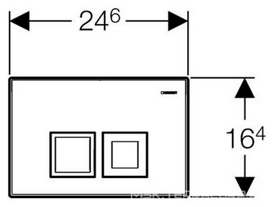 Клавиша двойного смыва "50" для инсталляции арт.458.160.00.1, цвет хром Geberit Delta 115.135.21.1