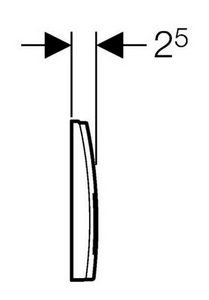 Клавиша двойного смыва "50" для инсталляции арт.458.160.00.1, цвет хром Geberit Delta 115.135.21.1