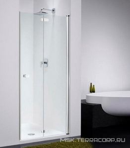 Дверь д/д в нишу складная вовнутрь 900хh1997мм, петли СПРАВА, (стекло 6мм прозрачн., фурнитура блестящий алюминий)  free ZZ Provex Combi 0004 CF 05 GL R