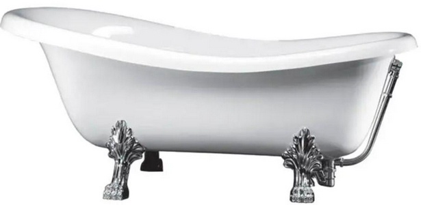 Ванна 1700х800хh740мм, из литого мрамора, цв. белый внутри и снаружи, (Без ножек арт. VMA 20, сифона, выпуска),  ZZ Gaia Camilla VGM 2220