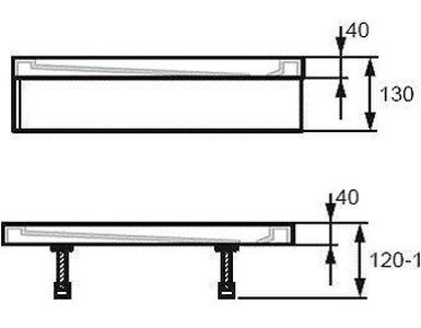 Панель передняя (в нишу) для поддона, 1000хh90мм,  KL Huppe Huppe Purano 202187 055