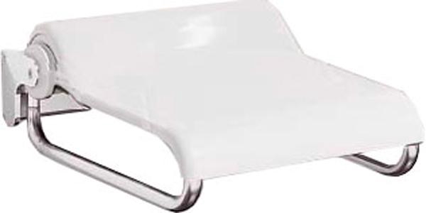 Сиденье для душа, настенное, складное 469х523хh204мм, max 150кг.,  крепл. в компл., (цв.белый/хром), модель "А", Serie 400 KP, ZZ Provex Serie 400KP 0100 KP 69 PM