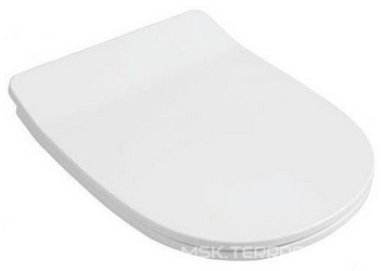 Сиденье для унитаза, с микролифтом, Slim, (цв.белый, петли цв.хром), Ten XXZZ