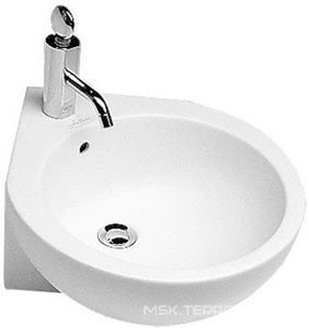 Раковина 460х460мм, с 1 отв. для смесителя, угловая «Левая» (отверстия для крепл. к  стене слева), (крепл. в компл.) You&Me ZZ Hatria You & Me Y0H6