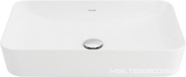 Раковина-чаша накладная Ultra 60x39,6 см см, БЕЗ отверстия для смесителя, белая KL