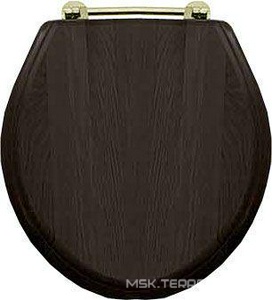 Сиденье для унитаза (цв. темный дуб / петли цв. латунь)  ZZ Devon & Devon Rose IBSEWENRO