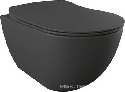 Крышка-сидение для унитаза FREE, с микролифтом, цв.антрацит KLZZ Creavit Free KC0903.01.0400E/KC4080ANM