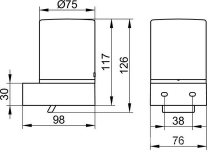 Дозатор настенный (стекло мат, держатель цв.хром)  ZZ Keuco Edition 300 30052 019000