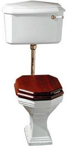 Труба соединительная, между «Средним» бачком и чашей унитаза, (цв. латунь), Astoria, Oxford, Etoile,   Devon & Devon Универсал IB1042AG