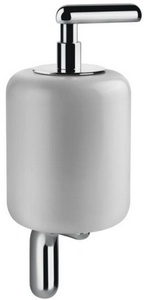 Дозатор настенный, (белая керамика, держатель цв. хром),  ZZ Gessi Goccia 38013 031