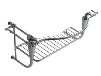 Структура подвесная для раковины 65см, с полотенцедержателем и полкой-решёткой (металл цв. хром), крепёж в компл., Ethos XX