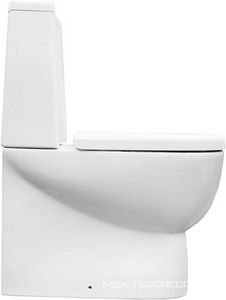 Унитаз-компакт «INFINITY», двухуреж. арматура GEBERIT, сиденье дюропласт, микролифт Sanita Luxe Infinity WC.CC/Infinity/2-DM/WHT.G/S1 (INFSLCC01040522)