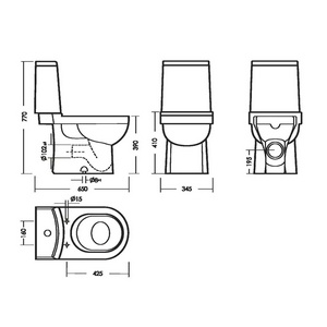 Унитаз-компакт Next Luxe 770*648*355 с сид.микролифт,крепеж в комплекте, белый Sanita Luxe Next luxe WC.CC/Next/2-DM/WHT.G/S1 / NXTSLCC01040622