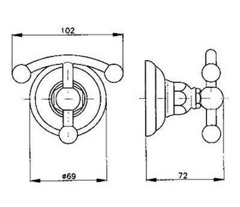 Крючок, (цв. GF/золото),  ZZ Nicolazzi Classica 1481 GF