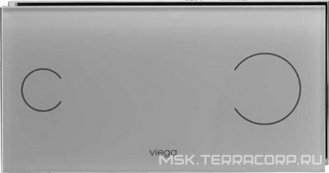 Клавиша хром Visign for More 100 Viega (8352,1) (стекло/светло-серый) Viega T5 597481
