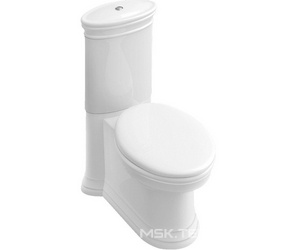 Чаша напольного унитаза 365х700мм, без сиденья, горизонт.слив, крепл. в компл. (цв. R2 Star white ceramicplus), Amadea XXZZ