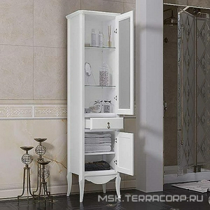 Пенал  напольный 452x360x1755 мм, правый, цв. белый/беж. ZZ Opadiris Лоренцо Z0000008218