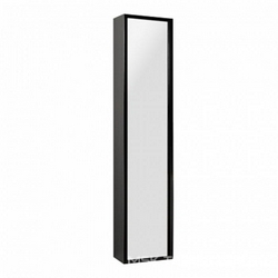 Римини 100 шкаф-колонна 350*1680*276 подвесная цвет черный глянец, крепеж в комплекте ZZ