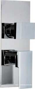 Смеситель для душа с перекл. на 3 источника, встр. в стену, внешняя часть (БЕЗ внутр. части F2635) цв.хром  ZZ Fima Carlo Frattini Brick F3509/6CR