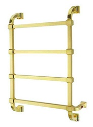 Полотенцесушитель 530(580)хh810х185мм,4 перекладины, (эл.+Box, 230V, подкл.справа!!!), крепёж в компл., (цв. золото), Margaroli Concerto 832 ZZ