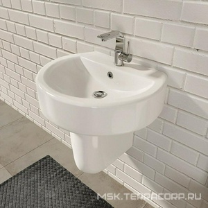 Раковина Best Lux 55*44,5 см, БЕЗ крепежа, белая Sanita Luxe best luxe WB.PD/Best/55-C/WHT.G/S1 (BSTSLWB01)