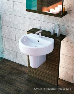 Раковина Best Lux 55*44,5 см, БЕЗ крепежа, белая Sanita Luxe best luxe WB.PD/Best/55-C/WHT.G/S1 (BSTSLWB01)