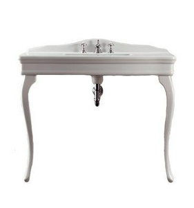 Раковина-консоль 1090х570хh850/950мм, с 3 отв. для смесителя, столешница и ножки 2шт из белой керамики,  ZZ Devon & Devon Colette DECOLETT EBI(3)FGBI