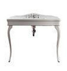 Раковина-консоль 1090х570хh850/950мм, с 3 отв. для смесителя, столешница и ножки 2шт из белой керамики,  ZZ Devon & Devon Colette DECOLETT EBI(3)FGBI