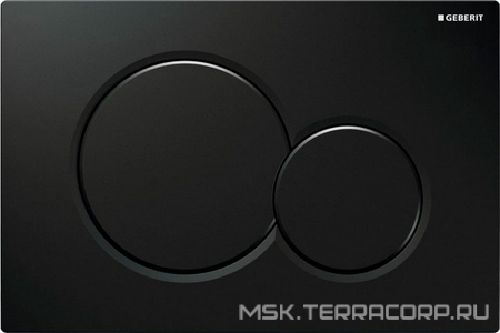 Клавиша двойного смыва (пластик, глянец цв.черный),  ZZ Geberit Sigma01 115.770.DW.5