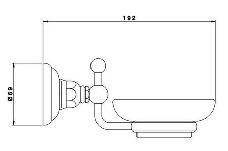Мыльница настенная (цв. хром/керамика),  ZZ Nicolazzi Classica 1487 CR