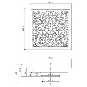 Трап сливной CANYON d40, с декоративной решеткой 100х100 мм, с мех-м обратным клапаном, хром XX Veragio Canyon VR.CAN-2065.CR