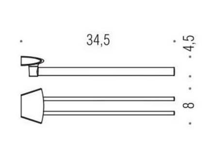 Полотенцедержатель двойной поворотн. 34,5 см, (цв.хром),  Colombo Land B2813.000