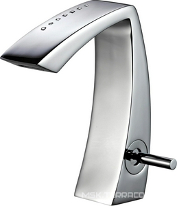 Смеситель для раковины, нажимная пробка д/к в компл., (цв. хром),  Swarovski ZZ 3M Arche 2910 CC