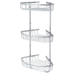 Решетка тройная угловая 21x21хh58,5 см., хром ZZ