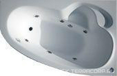 Ванна  (левая) "Массаж стандарт", гидромассаж, аэромассаж, 170х110х58,5см, на раме, слив/перелив и панель в компл., ZZ Thermolux Talia Talia левая массаж стандарт + аэромассаж