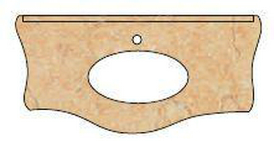 Столешница 128х57хh7см, 1 отв. д/смесит., (мрамор цв. Marmo Gialo Siena),  ZZ Cezares Carlotta CARL04.M2 Gialo Siena 1 fori