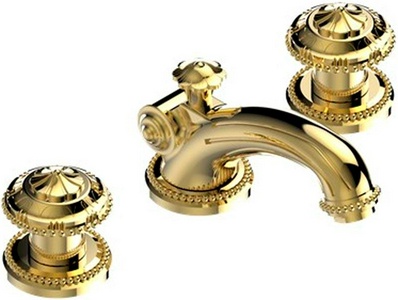 Смеситель на раковину, на 3 отв., с д.к. (цв. латунь (Luxbrass))  ZZ THG Versailles G14-D03-00151