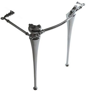 Ножки (2шт.) структура для раковины 55см, с полотенцедержателем, (металл цв. хром), крепёж в компл.,  ZZ Galassia Ethos 8472