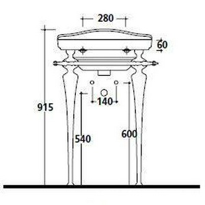 Ножки (2шт.) структура для раковины 55см, с полотенцедержателем, (металл цв. хром), крепёж в компл.,  ZZ Galassia Ethos 8472