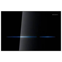 Клавиша двойного смыва бесконт, раб. от сети 110-230В, (для монт/элем д/унит. арт.111.300.00.5, БЕЗ б/питан арт.115.861.00.1), (черн/стекло)Sigma80 XX