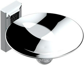 Мыльница настенная (цв.хром, вставка черного хрусталя Lalique), Metropolis Black Cristal ZZ