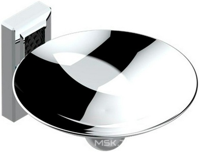 Мыльница настенная (цв.хром, вставка черного хрусталя Lalique), stal ZZ THG Metropolis Black Cri A2M-A02-546GM