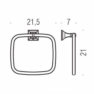 Полотенцедержатель-кольцо 21,4х21,1 см, (цв.хром)  Colombo Portofino B3231.000