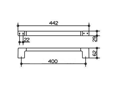 Полотенцедержатель 400мм, (цв. хром),  Keuco Moll 12701 010400