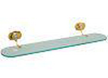 Полочка стеклянная 90х23хh10см, крепления в компл., (цв. золото) Margherita Z XXZ