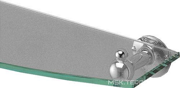 Полочка стеклянная 600мм, с металл. креплениями (цв. хром)  ZZ Devon & Devon New York NY110CR