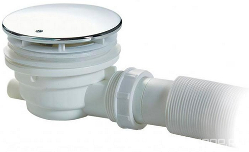 Сифон для акриловых и SMC душевых поддонов, отверст.слива d90мм, 30 л/мин., (крышка слива цв.хром), Cezares Cezares Универсал CZR-01-90