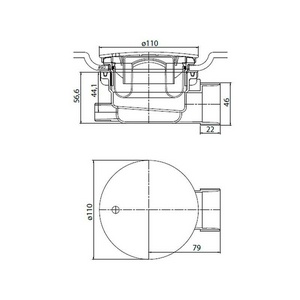 Сифон для акриловых и SMC душевых поддонов, отверст.слива d90мм, 30 л/мин., (крышка слива цв.хром), Cezares Cezares Универсал CZR-01-90