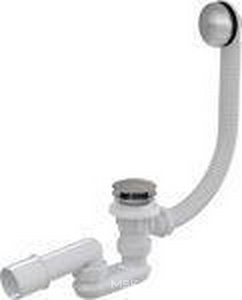 Сифон для ванны, 57 см, Click Clack, металл AlcaPlast Универсал A504KM / A504CKM